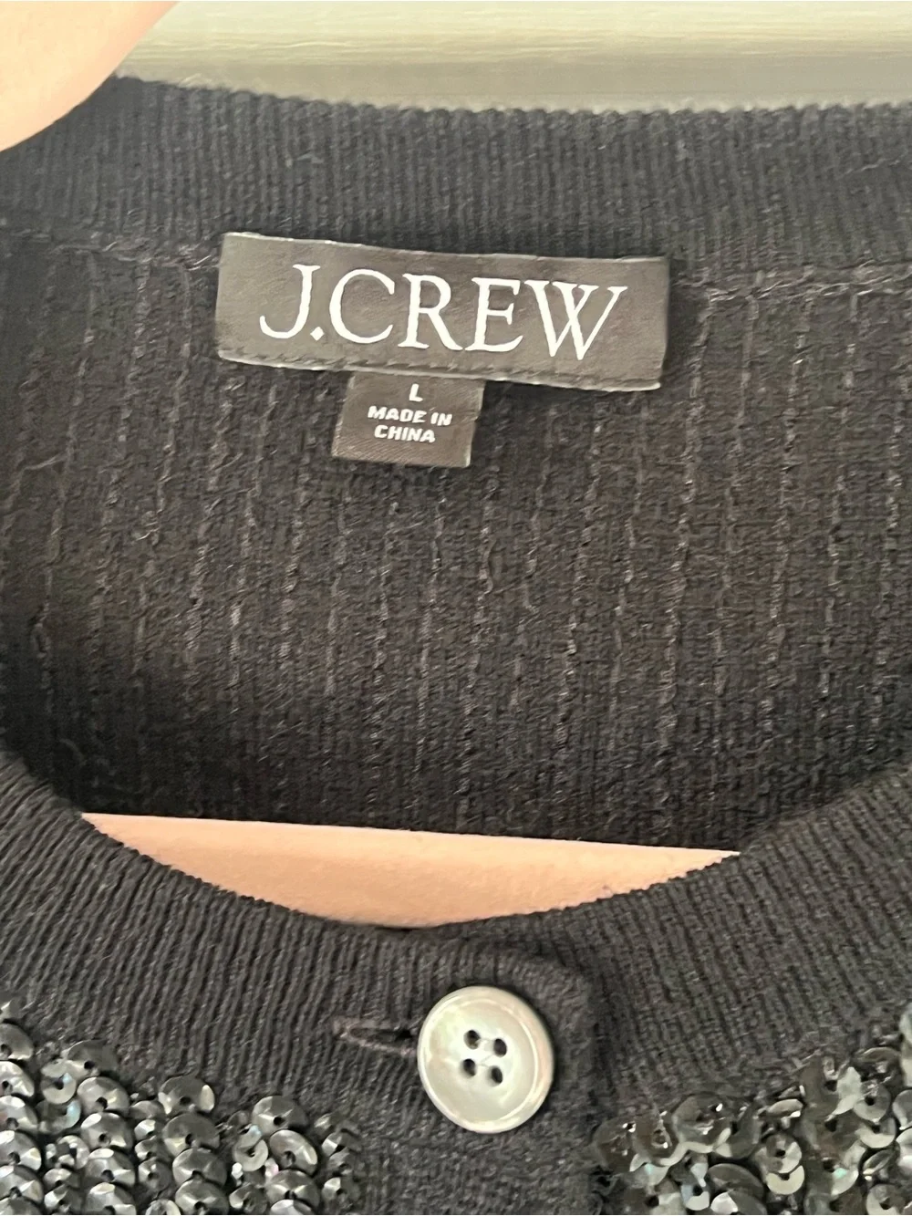 J. Crew Sequin Jackie Cardigan Sweater size large never worn